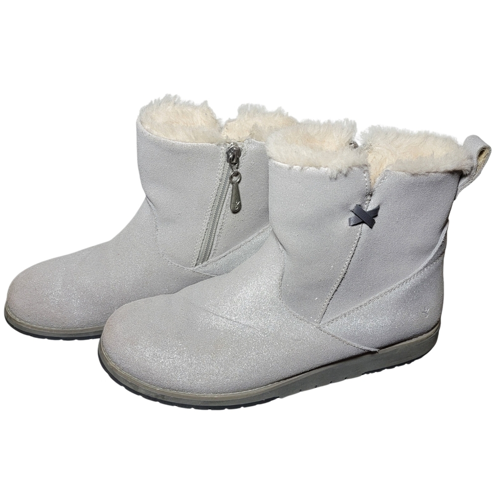 EMU Australia Womens Beach Mini Boots Dove Grey Suede Merino Wool Lining Size 8 - Picture 2 of 15
